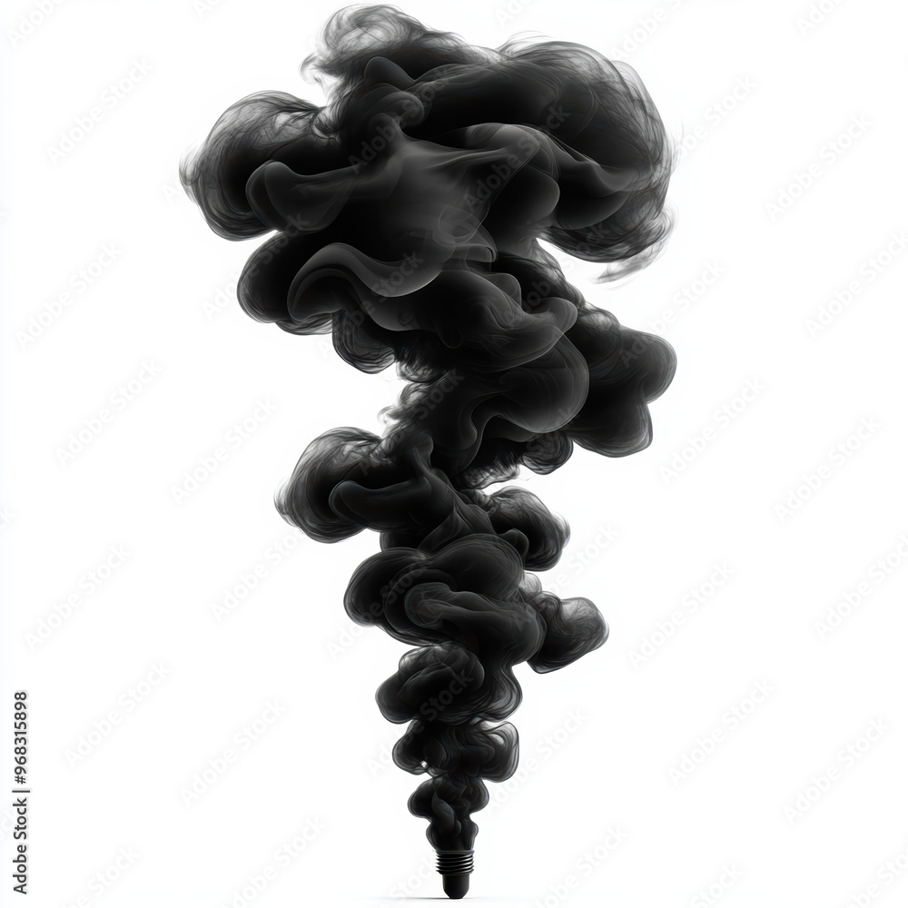 Poster a mesmerizing swirl of black smoke rising, creating an abstract and artistic visual. ideal for backg