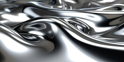 Abstract silver liquid