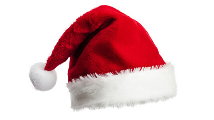 Red Santa Claus Hat Isolated On White Background