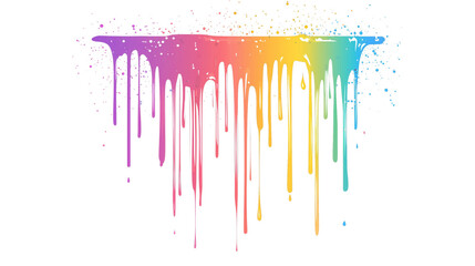 Fototapeta premium Abstract Rainbow Dripping Paint Background