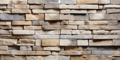 Textured stone wall