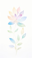 A soft, pastel-colored flower illustration on a white background, perfect for a calming and elegant design.
