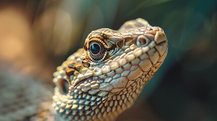 Obraz premium Majestic reptile in the Wild. An exquisite image capturing the beauty of a reptile in its natural habitat. is a true symbol of the wonders of the reptile world.