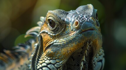 Fototapeta premium Majestic reptile in the Wild. An exquisite image capturing the beauty of a reptile in its natural habitat. is a true symbol of the wonders of the reptile world.
