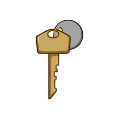 card door key hotel cartoon. security lock, checkin checkout, reception concierge card door key hotel sign. isolated symbol vector illustration