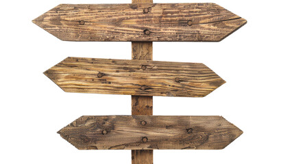 Wooden sign board with snow on transparent background