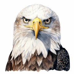 Obraz premium Majestic Bald Eagle Illustration: Realistic Bird Art Perfect for Wildlife and Nature Designs