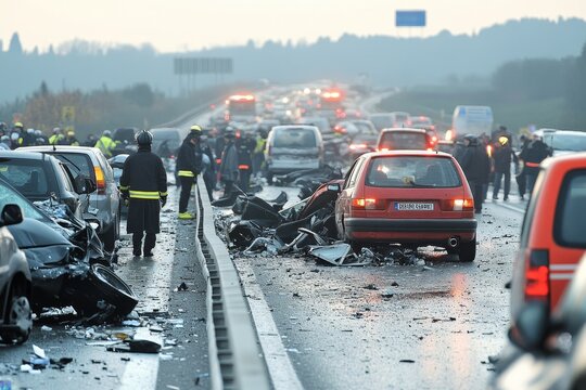 Highway chaos in italy  emergency services respond to multi car collision amid fear and resilience