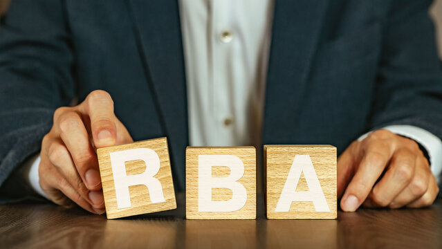 There is notebook with the word RBA. It is as an eye-catching image.