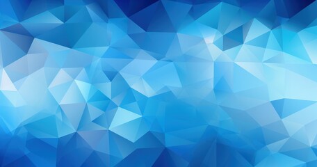 Fototapeta premium A vibrant abstract background featuring a blend of blue geometric shapes and gradients, ideal for digital designs.