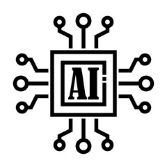 AI cpu Line Icon