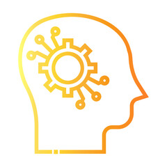 artificial intelligence  Line Gradient Icon