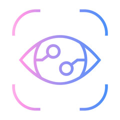 image recognition Line Gradient Icon