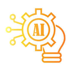 AI solution Line Gradient Icon