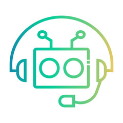 virtual assistant Line Gradient Icon