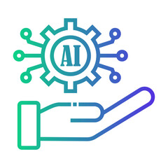 AI development Line Gradient Icon