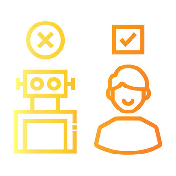 turing test Line Gradient Icon