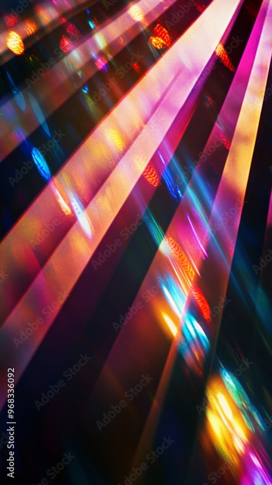 Poster Colorful abstract light patterns