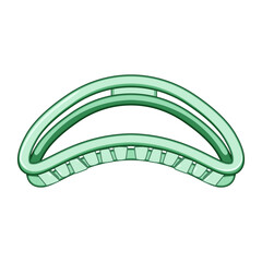 accessory hair clip cartoon. fashion style, beauty care, braid ponytail accessory hair clip sign. isolated symbol vector illustration