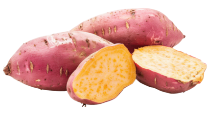 Sweet potato on transparent background