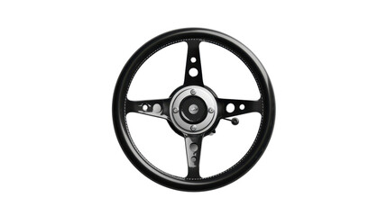 Obraz premium Steering wheel on transparent background