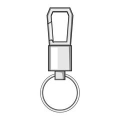 clasp key ring clip cartoon. hook lanyard, fob loop, buckle fastener clasp key ring clip sign. isolated symbol vector illustration