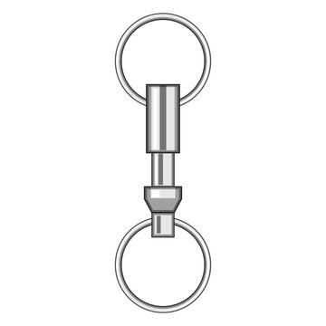 accessory key ring clip cartoon. organizer clasp, hook lanyard, fob loop accessory key ring clip sign. isolated symbol vector illustration