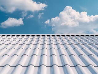 A factory warehouse using reflective roofing materials to reduce heat absorption and lower cooling costs, reflective roof warehouse, temperature-efficient building design