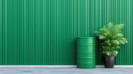 A green warehouse with a rainwater harvesting system, used to clean equipment and reduce water usage, rainwater harvesting in warehouse, water conservation system