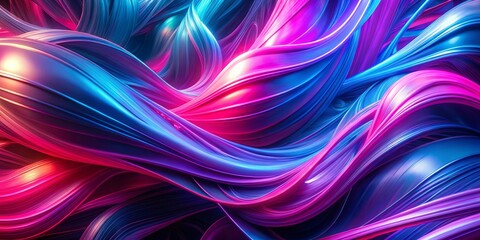 A kaleidoscope of neon pink, blue, and purple swirled together in a mesmerizing dance, where colors blend and