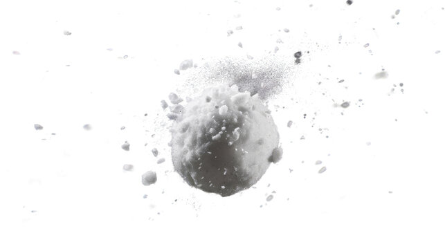 Snowball on transparent background