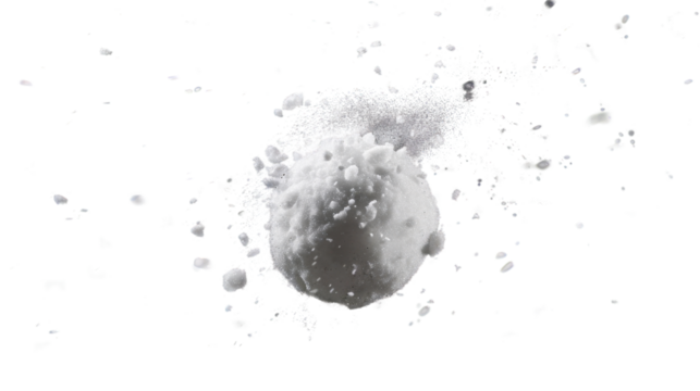 Snowball on transparent background