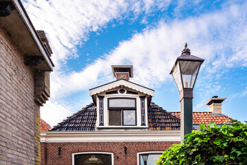 Cityscape of the idyllic village Hindeloopen, Friesland, Netherlands