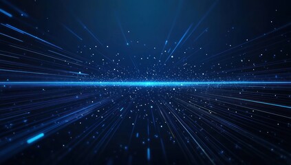 Fototapeta premium Abstract Blue Light Streaks Background