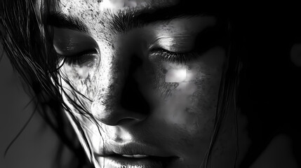 Hyper-realistic black and white cinematic photo realism highlighting the emotional gravity high quality, super resolution. Cinematic. Illustration