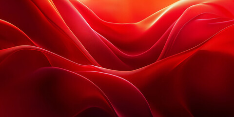 Obraz premium Red abstract background with flowing lines creating dynamic waves
