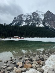 White capped mountains
