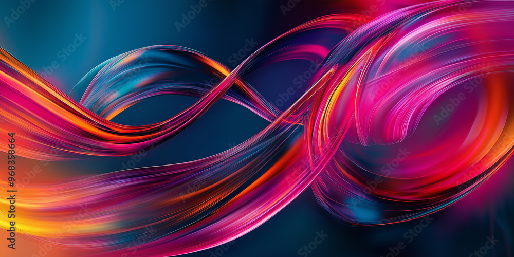 Leinwandbilder abstract swirls forming a colorful dynamic flowing background