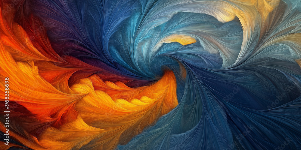 Aufkleber Abstract colorful swirl background creating magical energy flow