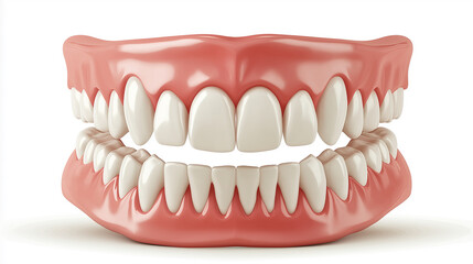 Obraz premium Human jaw with healthy teeth is showing dental occlusion