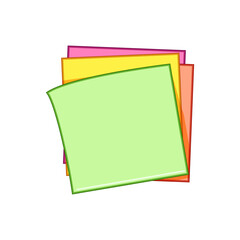 jotter memo paper cartoon. scribble reminder, notes message, list draft jotter memo paper sign. isolated symbol vector illustration