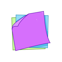 reminder memo paper cartoon. notes message, list draft, sketch pad reminder memo paper sign. isolated symbol vector illustration