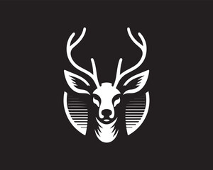 Deer logo vector template. Deer head icon symbol vector illustration.