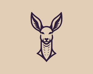 Deer logo vector template. Deer icon symbol vector illustration.
