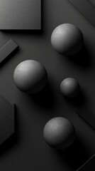 Abstract Black and White Geometric Shapes.