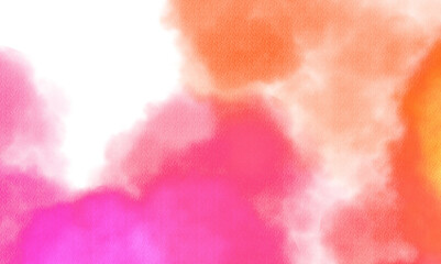 Transparent watercolor color smoke explosion texture overlay effect. Watercolor texture of clouds, paint brush strokes, paint stain strokes. Png file