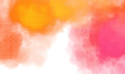 Transparent watercolor color smoke explosion texture overlay effect. Watercolor texture of clouds, paint brush strokes, paint stain strokes. Png file