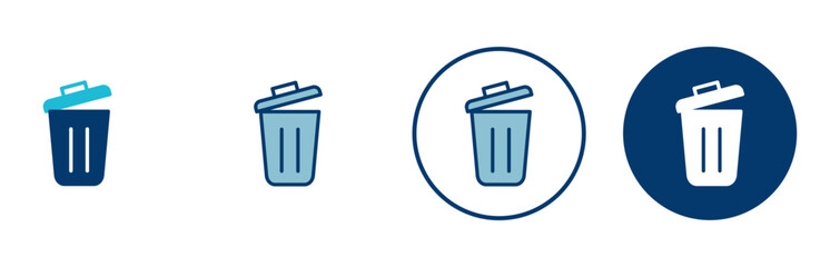 Trash icon vector isolated on white background. trash can icon. Delete icon vector