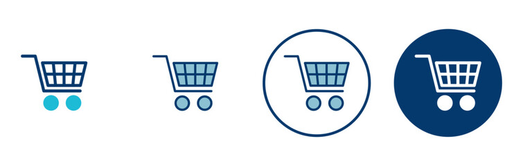 Shopping icon vector isolated on white background. Shopping cart icon. Basket icon. Trolley