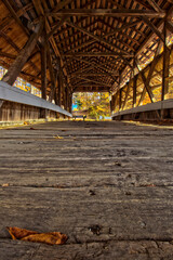 Mink Hollow Covered Bridge in Autumn, Lancaster, Ohio